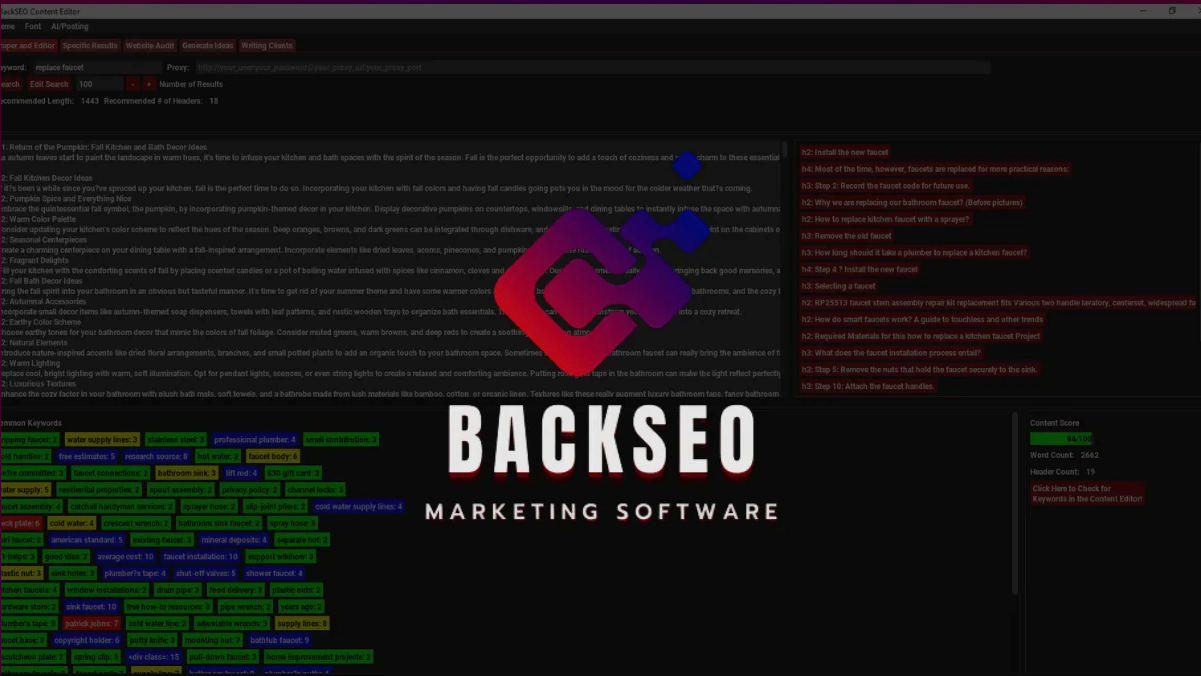 BackSEO Content Tool