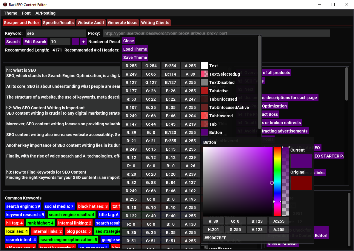 BackSEO Content Tool